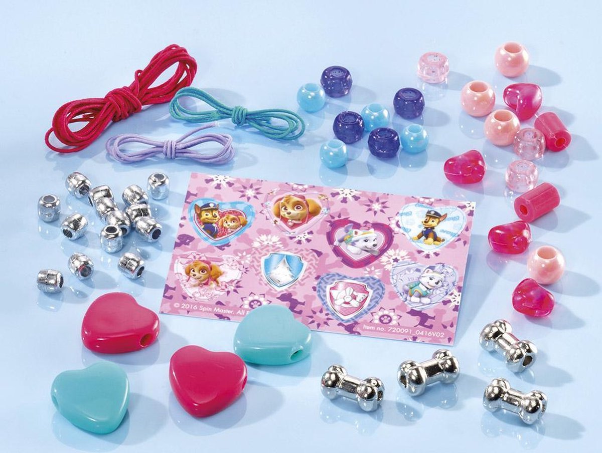 PAW Patrol speelgoed Totum armbandjes en 2 kettinkjes maken - speelgoed vanaf 3 jaar - junior knutselset vriendschapsarmbandjes met hartbedels knutselen — afbeelding 4