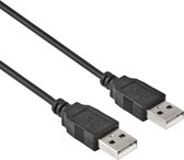 USB A kabel - USB 2.0 Kabel - USB A Male naar USB A male- 0.5 meter - Zwart - Allteq