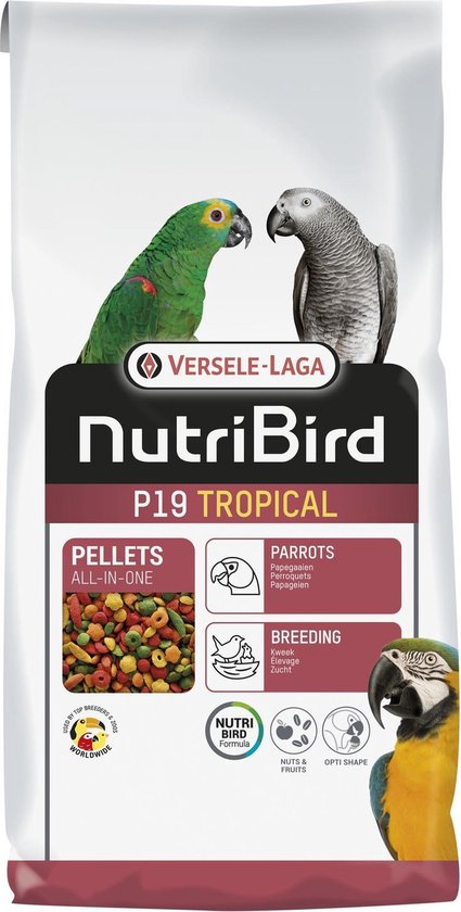 Versele-Laga Nutribird P19 Tropical Papegaai Kweekvoer - Vogelvoer - 10 kg