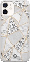 iPhone 12 hoesje siliconen - Stone & leopard print | Apple iPhone 12 case |