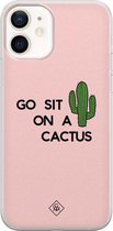 iPhone 12 hoesje siliconen - Go sit on a cactus | Apple iPhone 12 case |