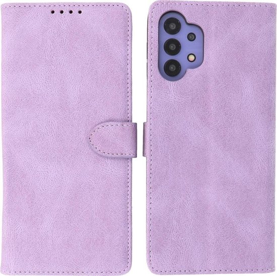 Samsung Galaxy A32 5G Hoesje - Portemonnee Book Case - Kaarthouder & Magneetlipje - Kunstleer - Paars