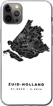 Geschikt voor iPhone 12 Pro Max hoesje - Zuid-Holland - Nederland - Kaart - Siliconen Telefoonhoesje