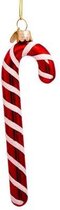 Ornament glass red/white candy cane H14cm