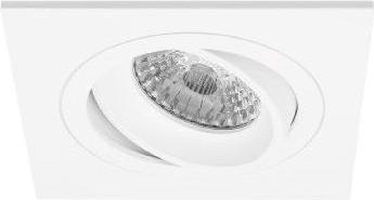 Premium Inbouwspot Franko Wit Vierkante spot Extra Warm Wit (2700K) Met Philips LED