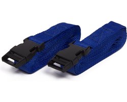 Benson Spanbanden set - 2x - blauw - polyester - 2,5 m - klik systeem