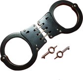 Handboeien Metalen politie handboeien scharnierend Carbon staal zwarte coating handcuffs