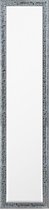 Chique Passpiegel Zilver 40x170 cm – Madou – Grote Spiegels – Unieke spiegel met zilveren lijst – Lange Design Spiegel – Perfecthomeshop