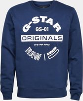 Sweater Ronde Hals Navy Blauw Met Logo (D16466 - A612 - 1305)