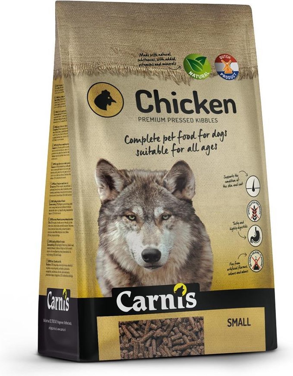 Carnis Chicken Small geperst hondenvoer 12,5 kg