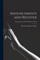 Anouncements and Register; Announcements 1939-40 Register 1938-39