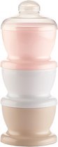 Melkpoeder doseerdoosjes - poeder roze / wit / zacht kastanje