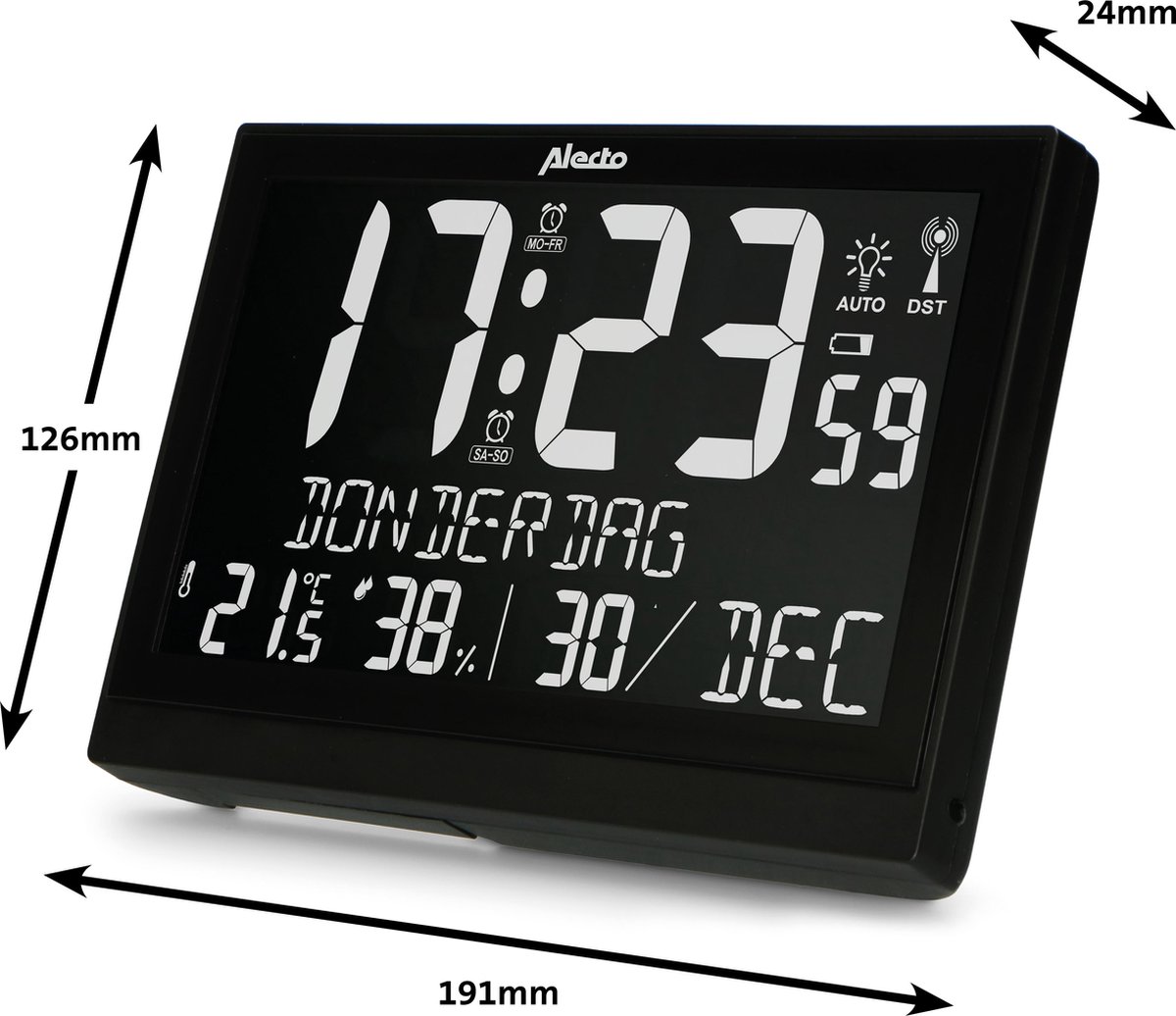 Thermometre Interieur Hygrometre Thermomètre Digital Fiable avec Grand  Ecran Tactile, pour Chambre Maison Bureau noir 