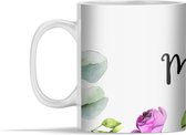 Mok - Cadeau voor Vrouw - Bonus Mama - Bloemen - 350 ml - Beker