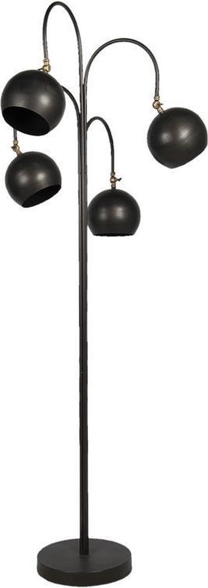 Vtw Living - Staande Lamp - Booglamp - Industriële Lamp - Zwart - 175 cm hoog