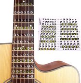 Gitaar fretboard stickers – Guitar Chords - Gitaarakkoorden sticker - Fret stickers voor het leren spelen van gitaar – 12 stickers