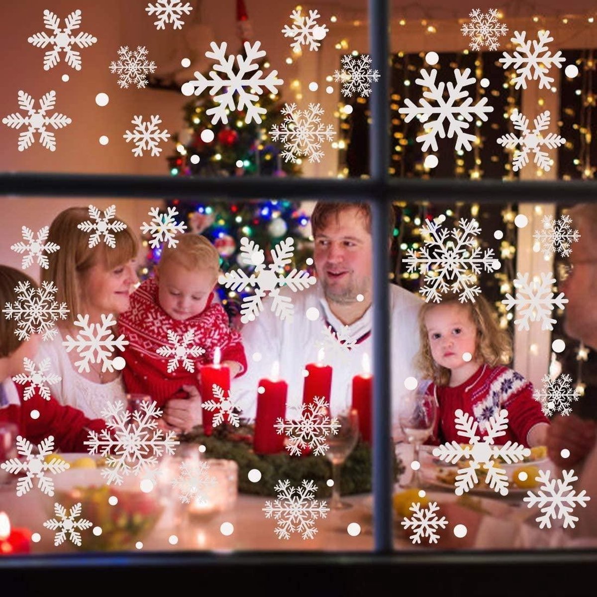 Raamsticker kerst - sneeuwsticker - sneeuwvlokken raam - raamdecoratie  kerst | bol.com