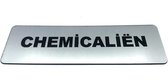 Deurbordje met tekst Chemicalien - Deur Tekstbordje - Deur - Zelfklevend - Bordje - RVS Look - 150 mm x 50 mm x 1,6 mm - 5 jaar Garantie