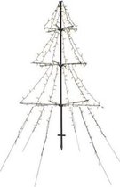 Kerstboom Led/ buitenverlichting vrijstaand 180cm hoog,  330 LED lampen warmwit met timer.  IP44 met 5m aanloopsnoer