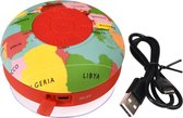 Rex London - World map - bluetooth douche luidspreker - incl. USB oplaadkabel - Rood | blauw