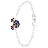 Zilveren Disney Mickey armband kristal