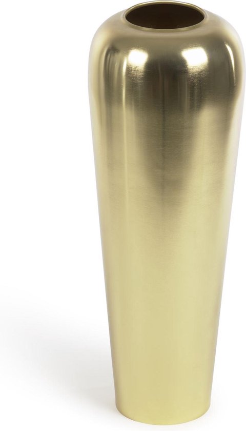 Kave Home - Vase Catherine en métal doré 64,5 cm