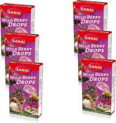 Sanal Wild Berry Drops - Knaagdiersnack - 6 x 45 g