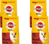 Pedigree Vital Protection Mini Adult Croquettes - Boeuf & Légumes - Nourriture pour chiens - 4 x 1,4 kg