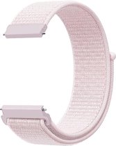 DrPhone SWB2 Bande élastique universelle tissée en nylon de 20 mm avec velcro - Bande de montre - Bracelet - Rose