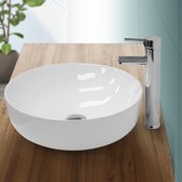 Lavabo 400 x 400 x 135 mm céramique rond blanc