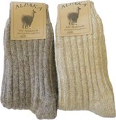 Wollen sokken alpaca - prijs per 2 paar