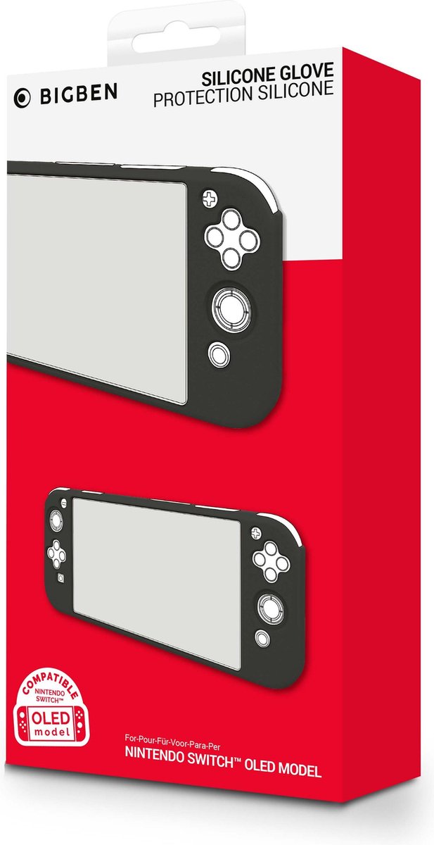Afbeelding van product Bigben Siliconen Beschermhoes - Nintendo Switch OLED - Zwart
