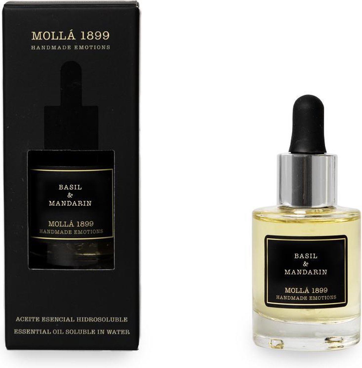 Goedkoopste Cereria Mollà 1899 Etherische Olie Basil & Mandarin 30ml, 100 Puur en Natuurlijk Geschikt voor Aroma Diffuser - Essential Oil Diffuser - Etherische Olie voor Aroma Diffuser - Etherische Olie 30ml - mandarijn fris citrus lente