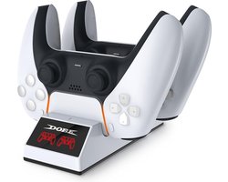 Charging Station Geschikt voor: Playstation 5 - TP5-0508 - Oplaadstation - Charger - Dual Controller - Docking Station - PS5 - Oplader twee PS5 Dual Controllers - PS5 DualSense controller - oplader PS5 - LED indicatie - snel opladen - Dual charge
