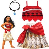 WiseGoods Luxe Moana Kostuum - Carnaval - Halloween - Vaiana - Verkleedkleren Meisjes - Meiden - Speelgoed - Kids - 110/116