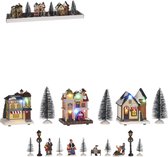Luville Miniatuur Kerstdorp - Set van 17 Stuks - Werkt op Batterijen