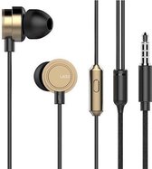 UiiSii HM13 - In Ear Oordopjes - Oortjes met draad en microfoon - 120cm 3,5mm Audiokabel - Goud