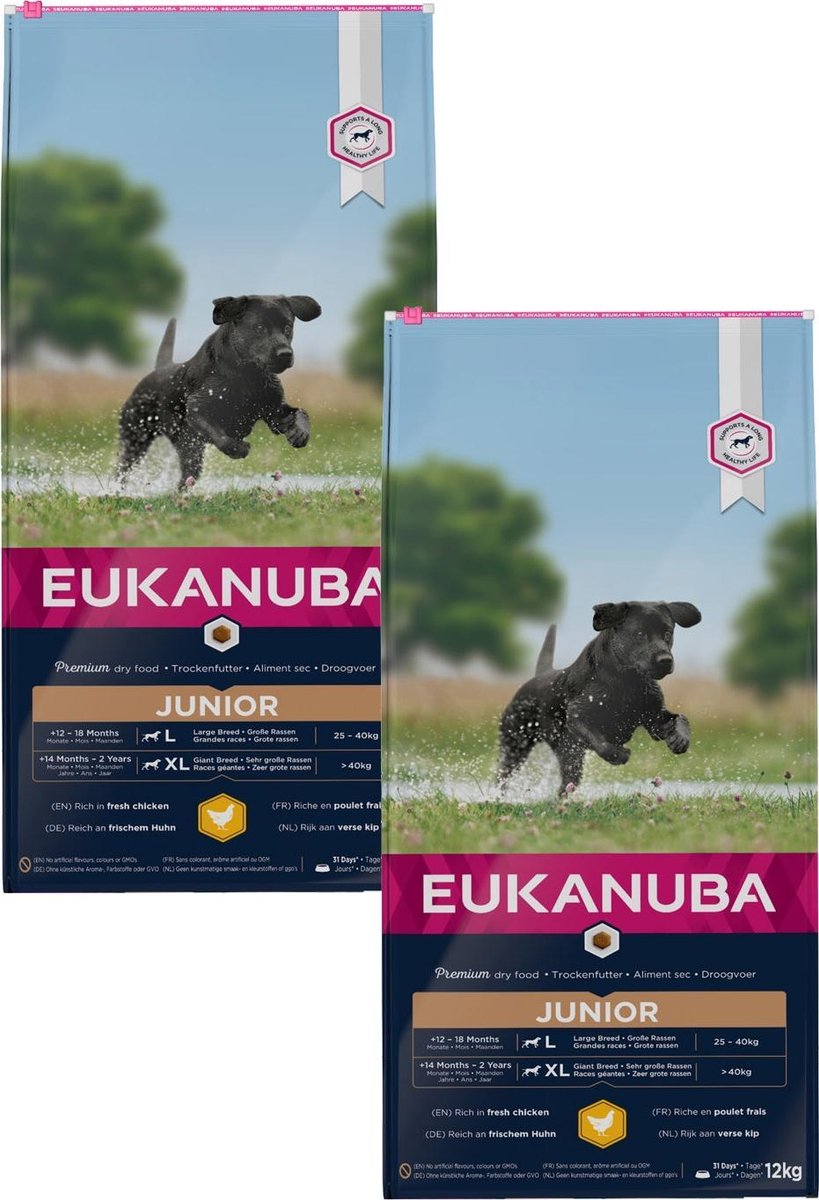 Eukanuba Developing Junior Large Breed Kip – Hondenvoer – 2 x 12 kg