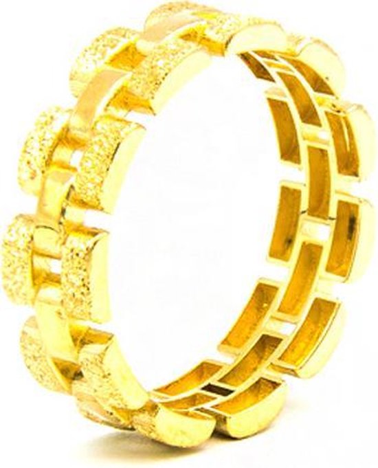 Rolexstyle ring DGW - Sieraden - Ring - Goud - 14kt - Maat 18.5 - 2.9 gram