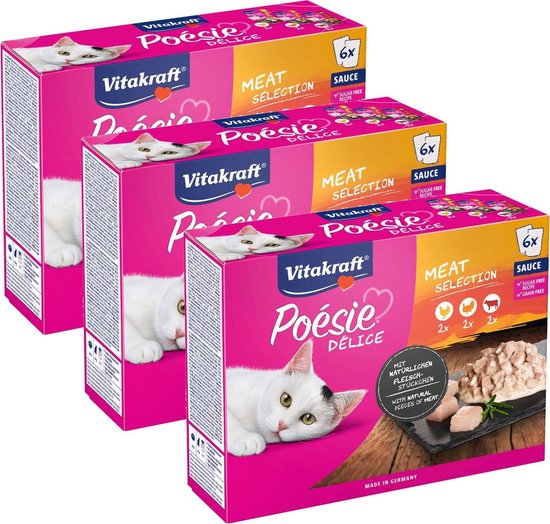 Vitakraft Poésie Déli Sauce Multipack Fleisch 6 X 85g Ab 2,99