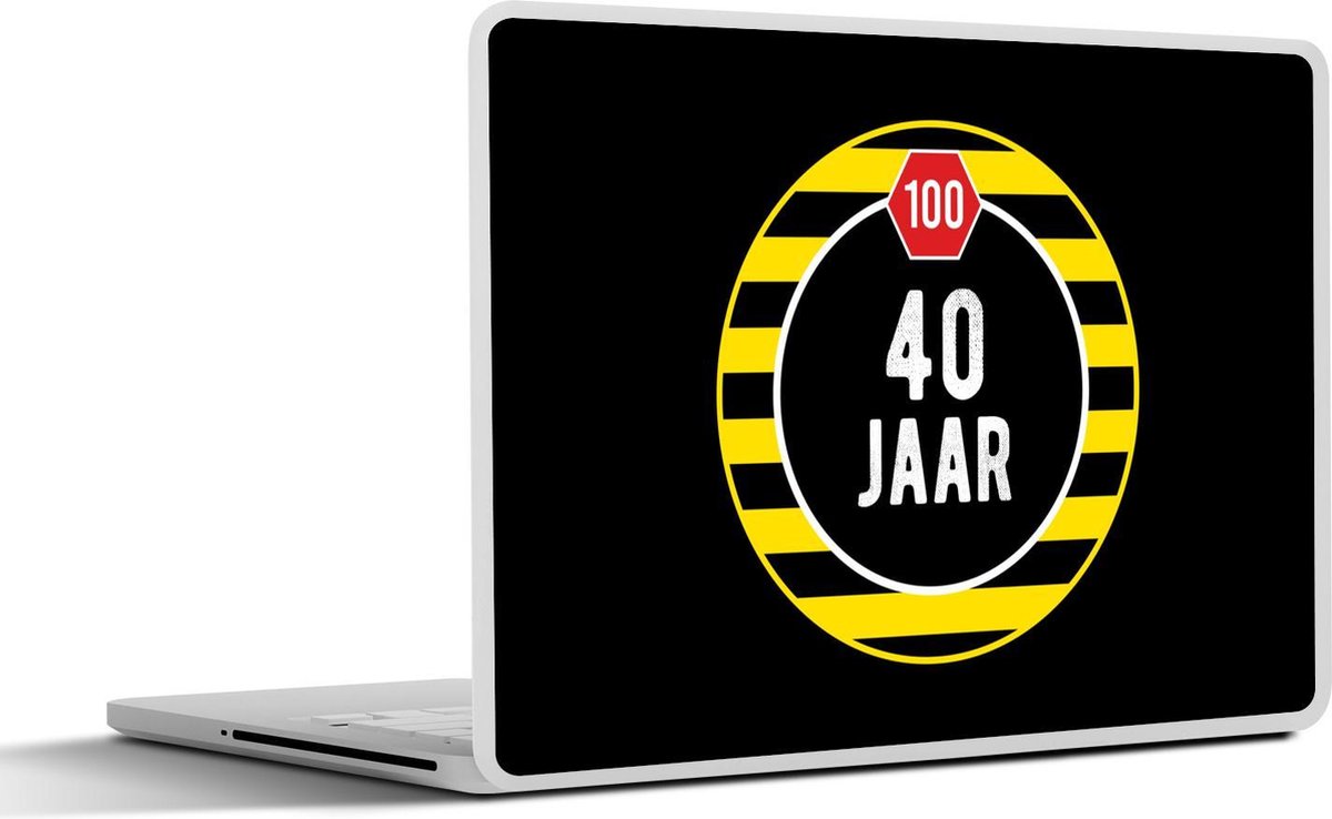 Laptop sticker - 15.6 inch - Jubileum - Verjaardag - 40 jaar - 36x27,5cm - Laptopstickers - Laptop skin - Cover