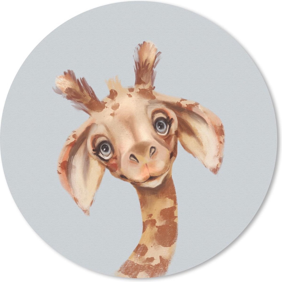 Muismat rond 40x40 cm - Mousepad Giraf - Jungle - Dier - Ronde muismatten