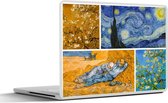Laptop sticker - 15.6 inch - Van Gogh - Collage - Kunst - 36x27,5cm - Laptopstickers - Laptop skin - Cover