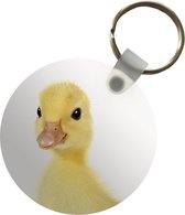 Porte-clés - Animaux - Canard - Jaune - Plastique - Rond