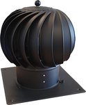 Schoorsteenkap RVS zwart Ø150mm TurboBlack- Ventilatieparts
