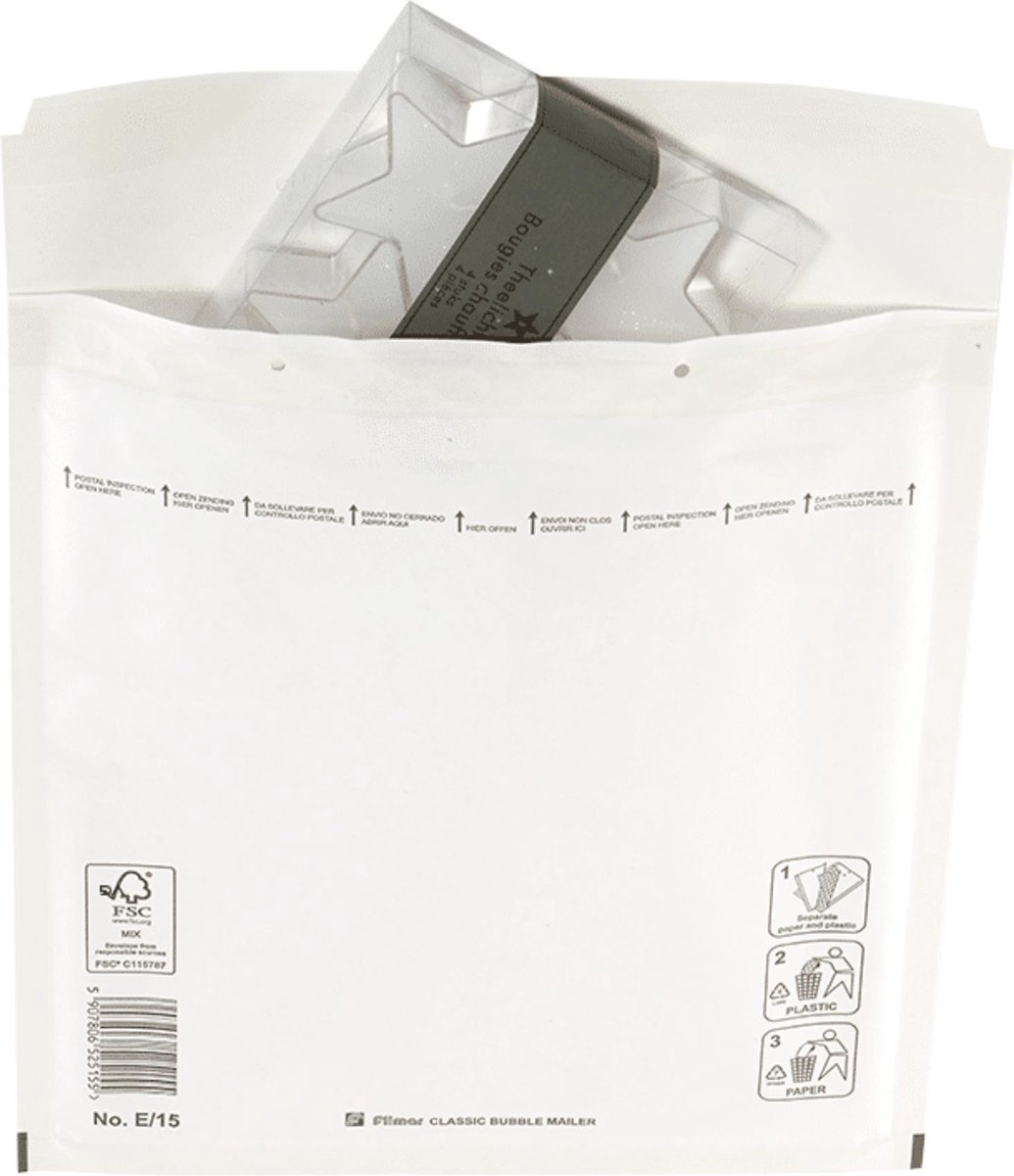 100 stuks - Boxstuff - Luchtkussen Enveloppen - 220x260mm - E15 - 100 Stuks - Wit