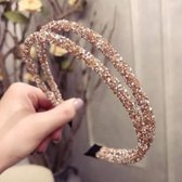 Fiory Diadeem| Haarband strass steentjes en kralen| Bling Bling| Diadeem kralen| Haarsieraad| Haarband Bling Bling| Haaraccessoires| Kralen| Rosegoud