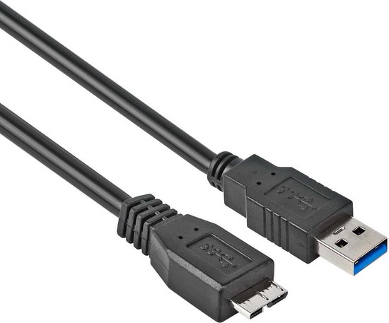 USB A naar Micro USB Kabel 3.0 - Zwart - 5 meter - Allteq