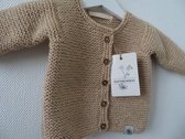 Baby vestje - unisex vest - winter - bruin- maat 62 ( handgemaakt Sweet Baby Bedstraw )
