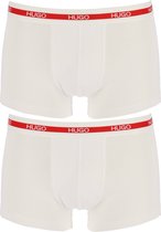 HUGO trunk (2-pack) - heren boxers normale lengte - wit -  Maat: XXL